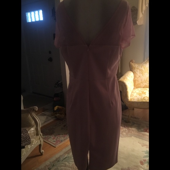 Express like new sexy long sleeve maroon sheath/sheer dress size M - Picture 2 of 3